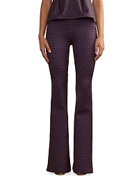Bonded Fit & Flare Pants