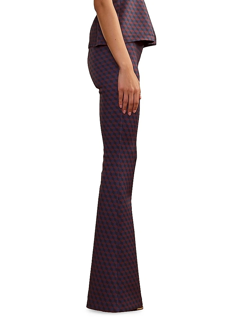 Bonded Fit & Flare Pants