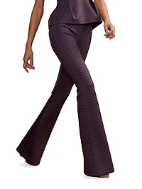 Bonded Fit & Flare Pants