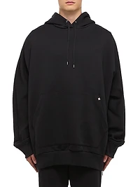 Mega Logo Zip-Accented Oversized Hoodie