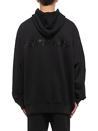 Mega Logo Zip-Accented Oversized Hoodie