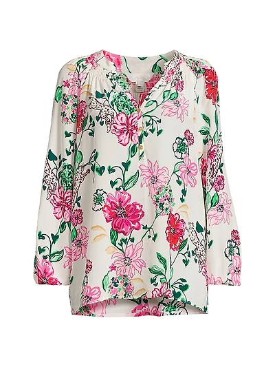 Elsa Floral Silk Top