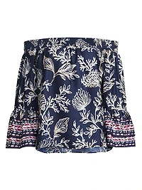 Kaori Printed Off-the-Shoulder Top