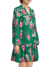 Evaline Floral Silk Dress