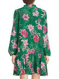Evaline Floral Silk Dress