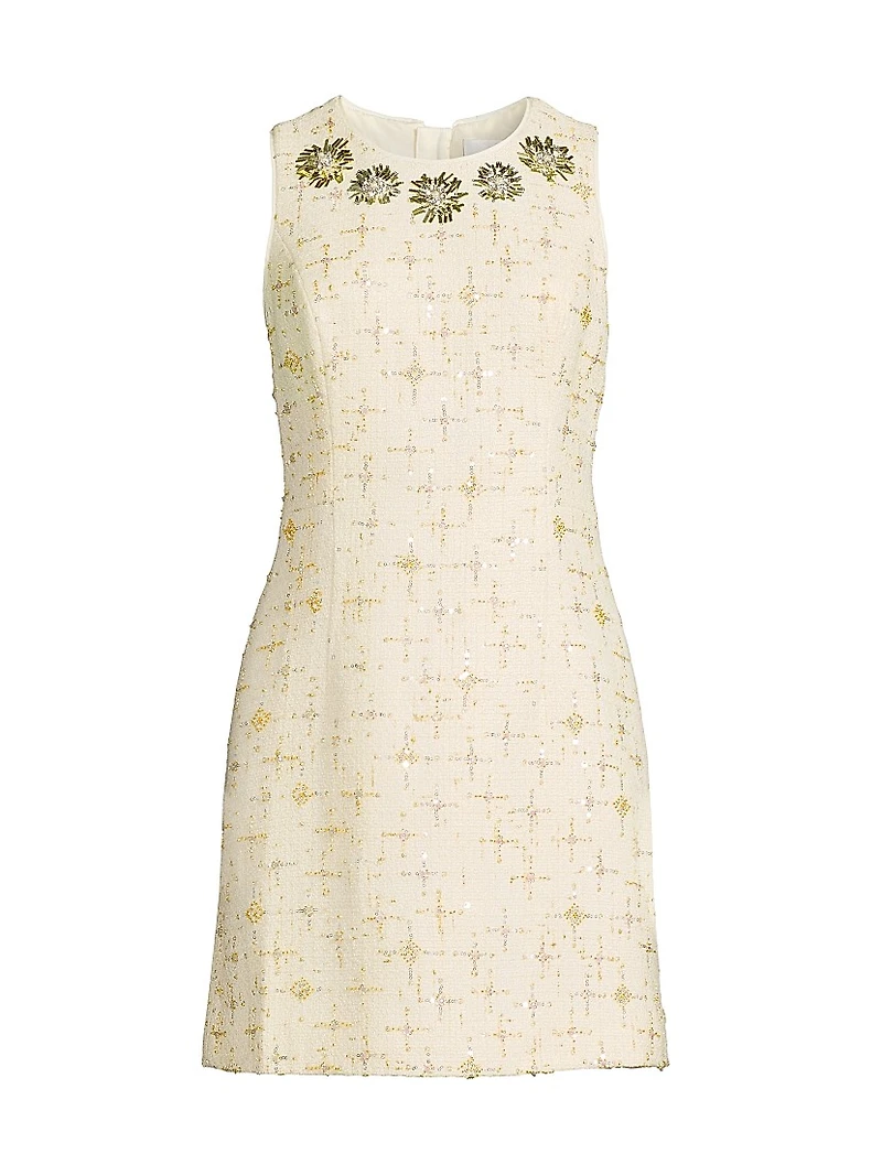 Augustus Beaded Boucle Shift Dress