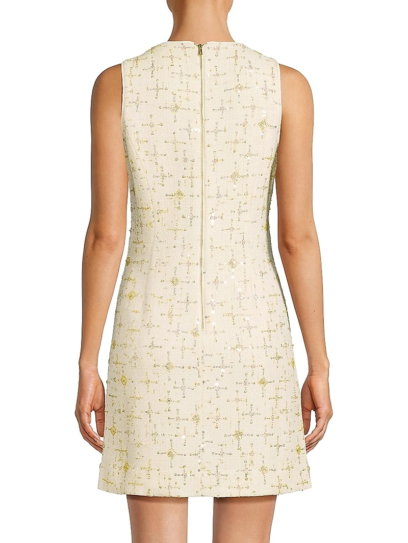 Augustus Beaded Boucle Shift Dress