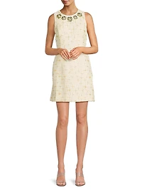 Augustus Beaded Boucle Shift Dress