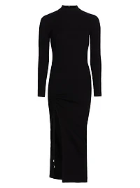 Merino Ruched Maxi Dress