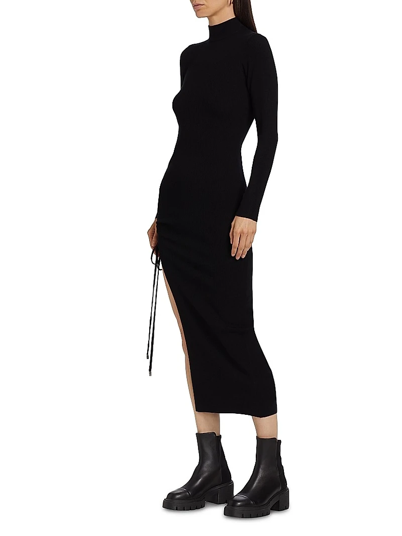 Merino Ruched Maxi Dress