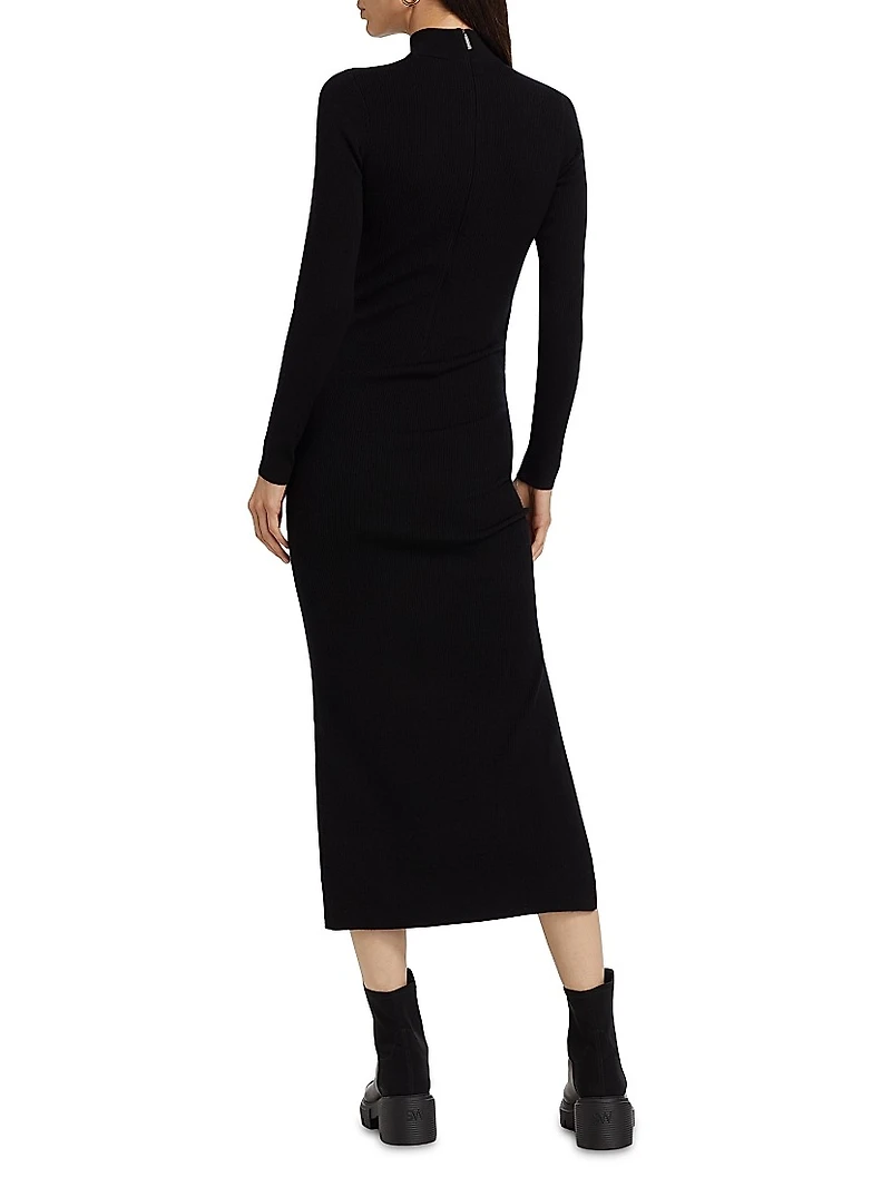 Merino Ruched Maxi Dress