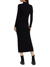 Merino Ruched Maxi Dress
