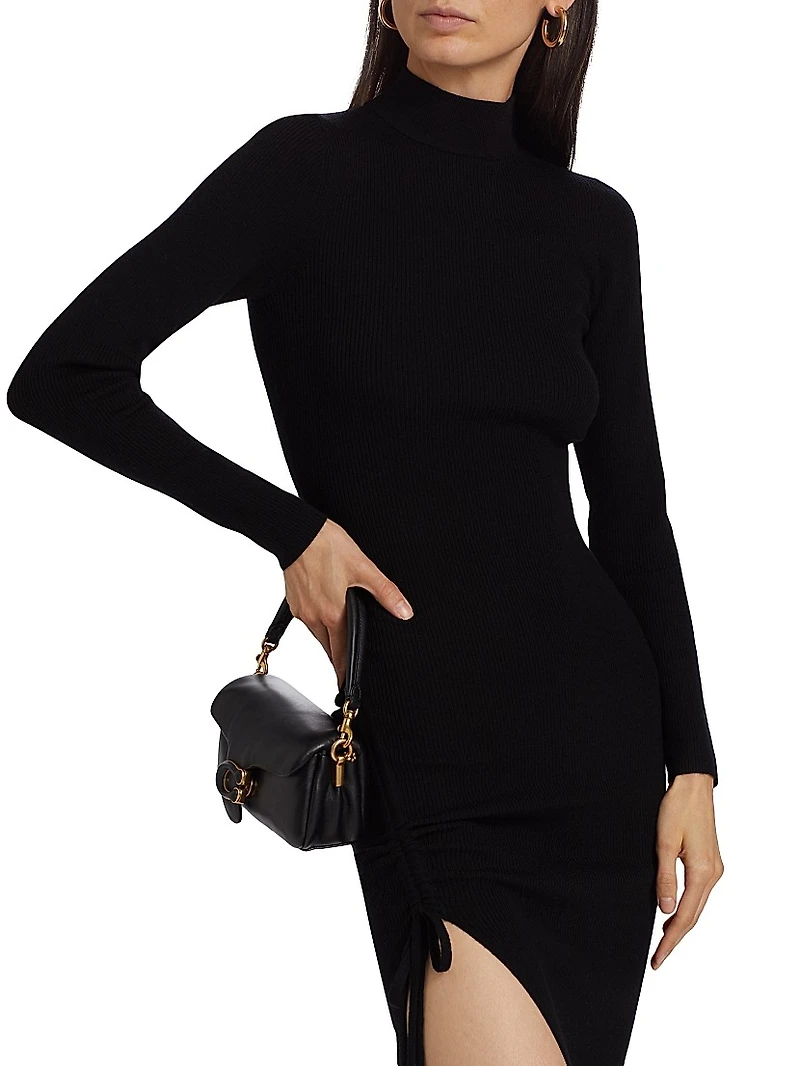 Merino Ruched Maxi Dress