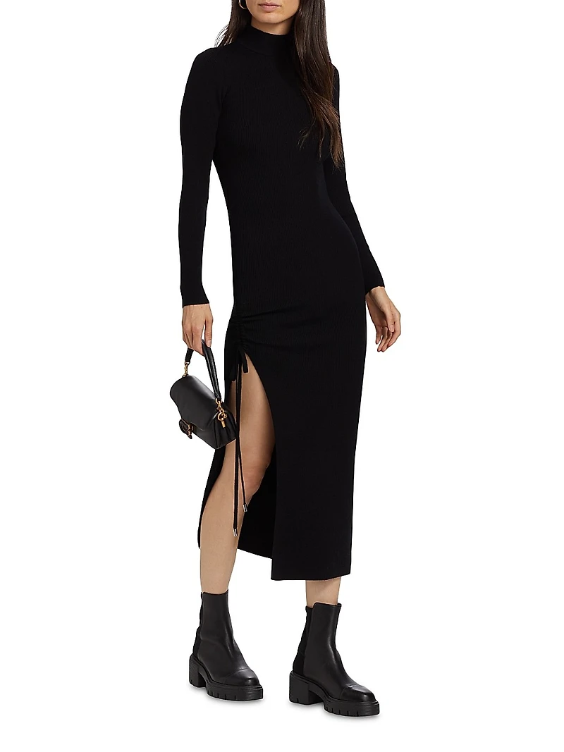 Merino Ruched Maxi Dress