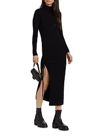 Merino Ruched Maxi Dress