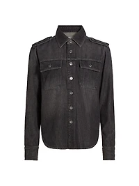 Denim Button-Front Shirt