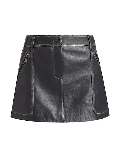 Micro Leather Mini Skirt