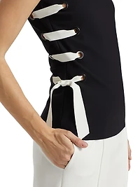 Agaty Lace-Up Top