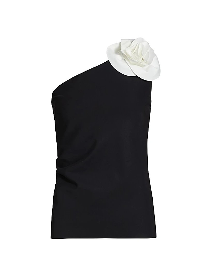 Flower One-Shoulder Top