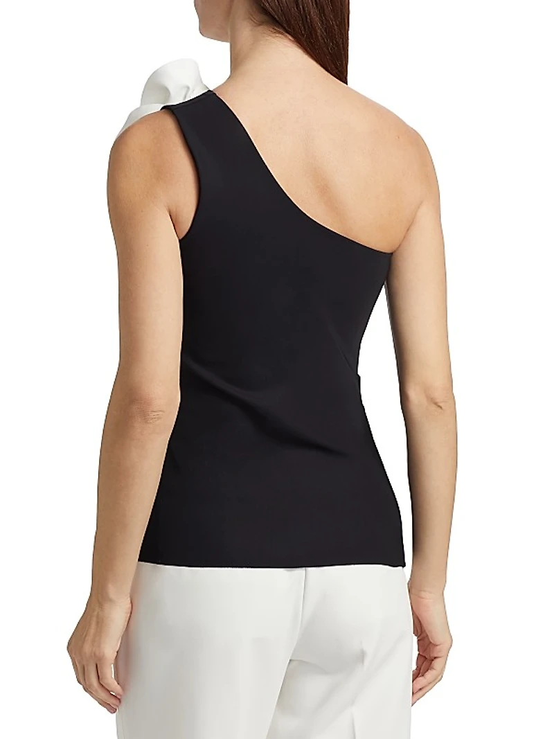 Flower One-Shoulder Top