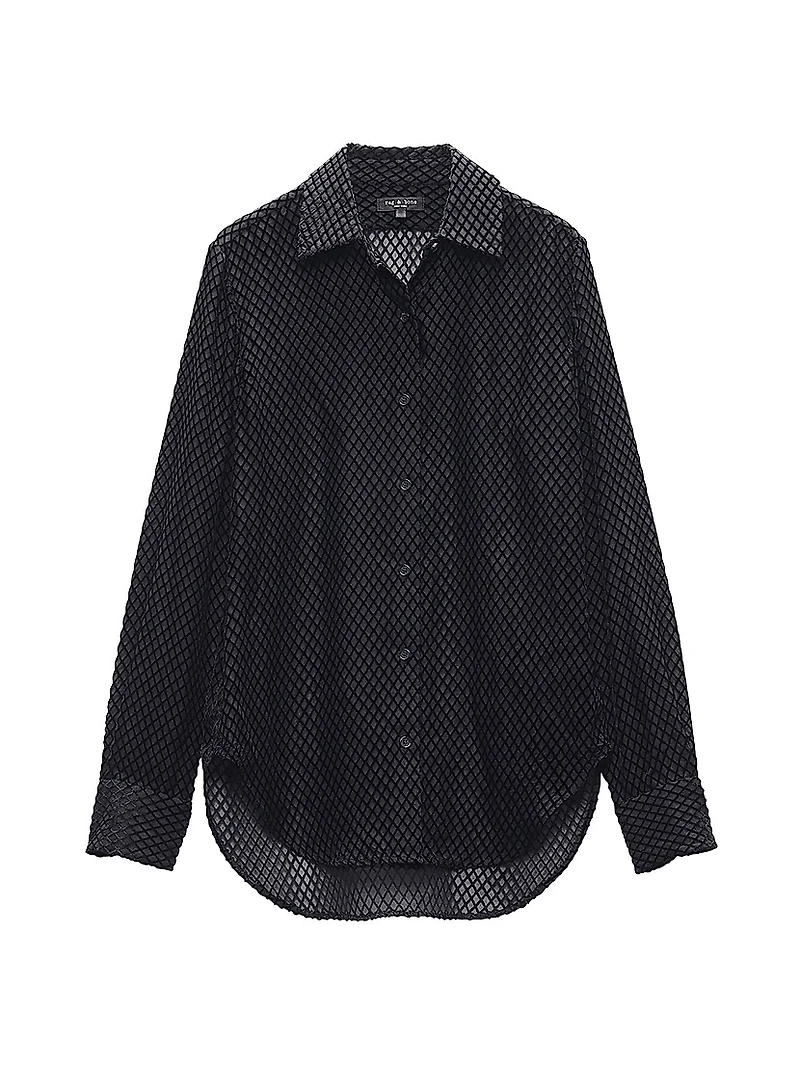 Lila Burnout Long-Sleeve Shirt