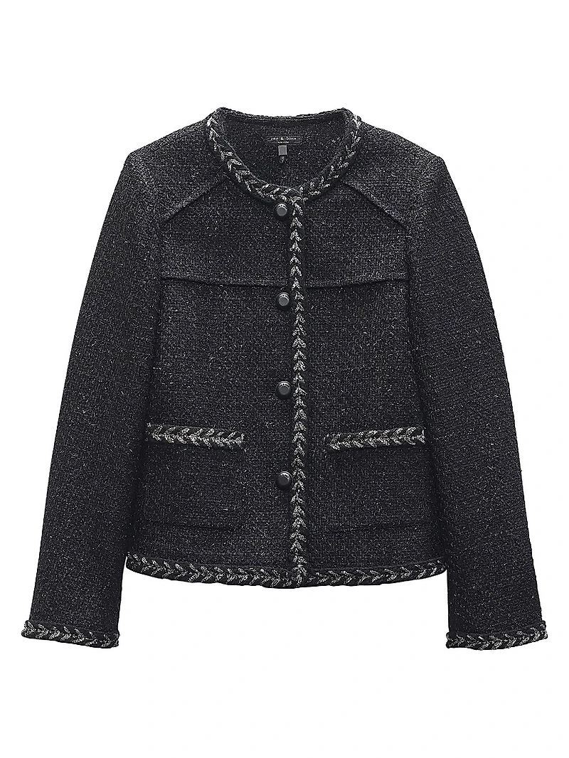 Mirabelle Tweed Button-Up Jacket