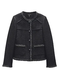 Mirabelle Tweed Button-Up Jacket