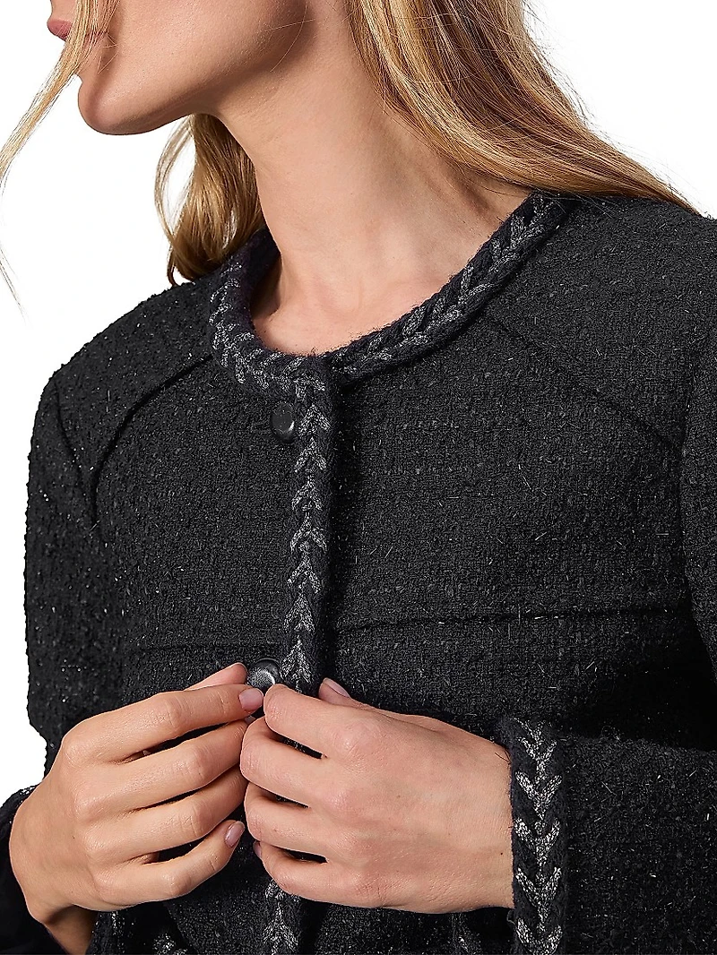 Mirabelle Tweed Button-Up Jacket