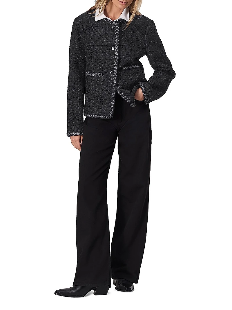 Mirabelle Tweed Button-Up Jacket