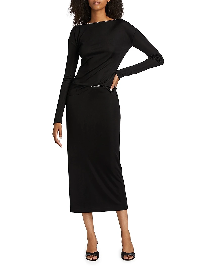 Gwenyth Embellished Midi-Skirt