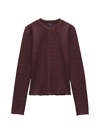 Julia Textured-Knit Crewneck Sweater