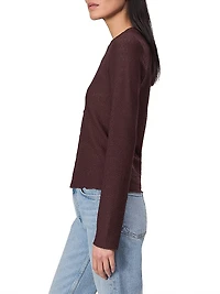 Julia Textured-Knit Crewneck Sweater