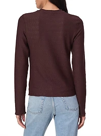 Julia Textured-Knit Crewneck Sweater