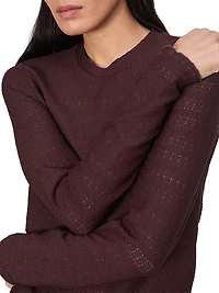 Julia Textured-Knit Crewneck Sweater
