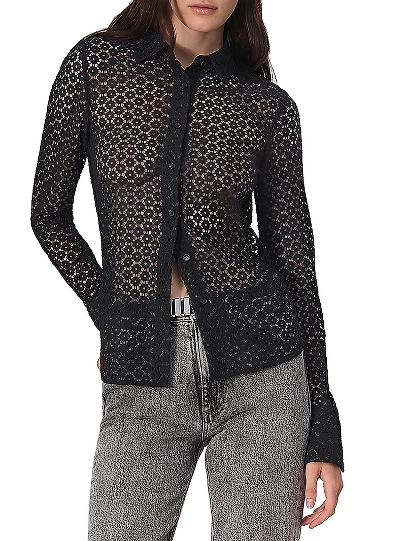 Yvette Lace Long-Sleeve Shirt