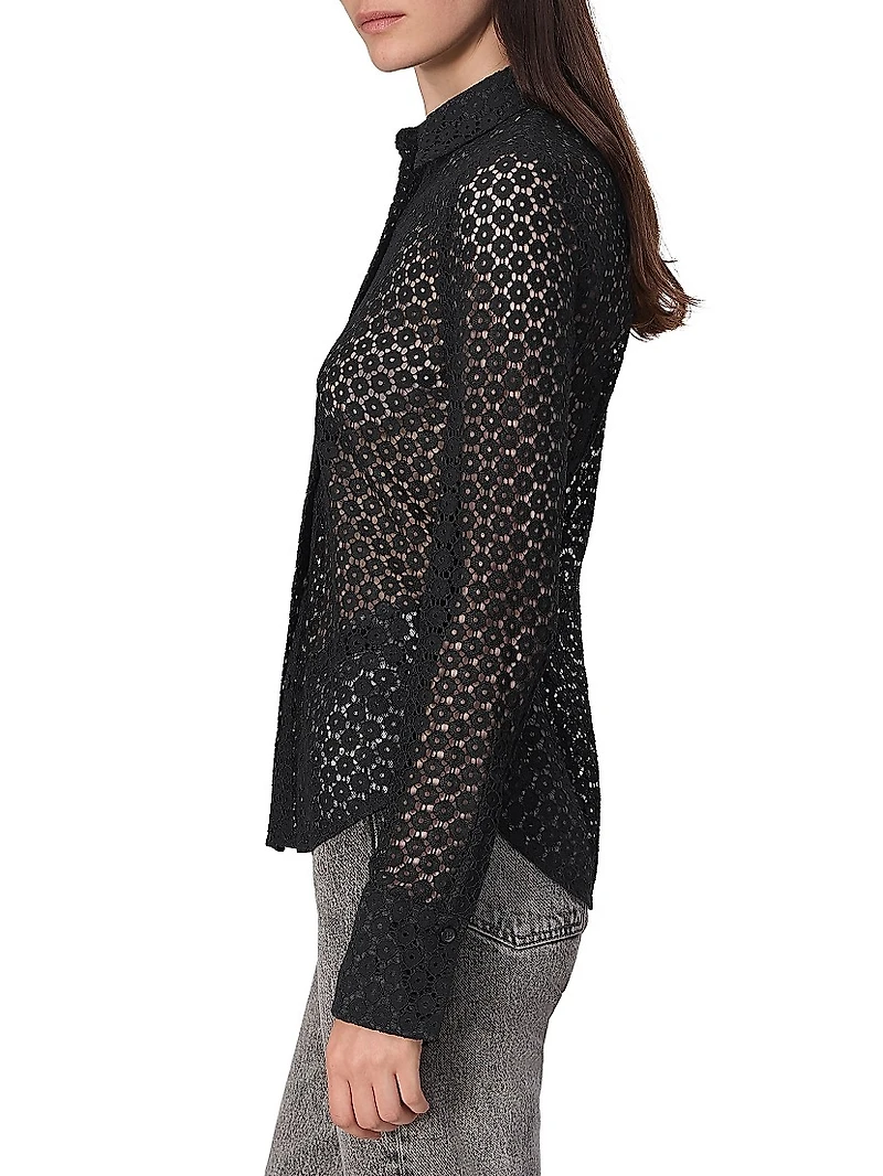 Yvette Lace Long-Sleeve Shirt