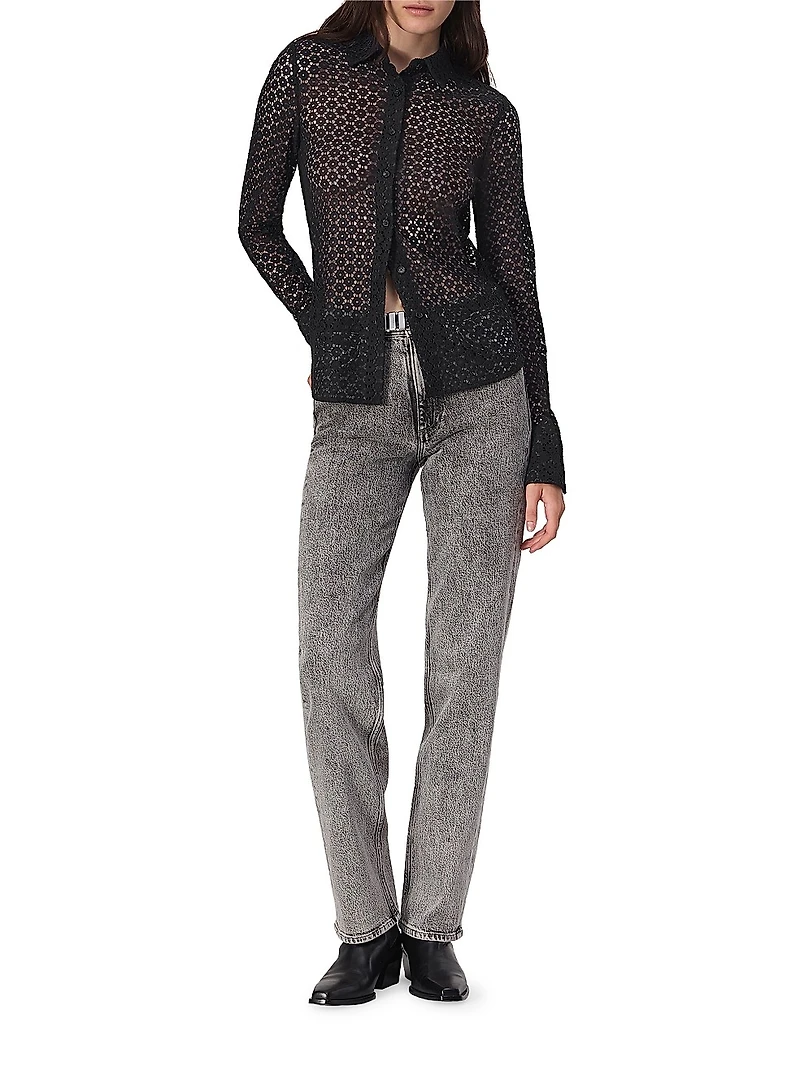 Yvette Lace Long-Sleeve Shirt