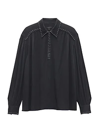 Emmy Eyelet Long-Sleeve Blouse