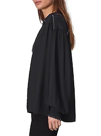 Emmy Eyelet Long-Sleeve Blouse