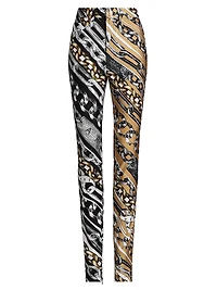 Chain-Printed High-Rise Leggings