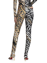Chain-Printed High-Rise Leggings