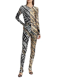 Chain-Printed High-Rise Leggings