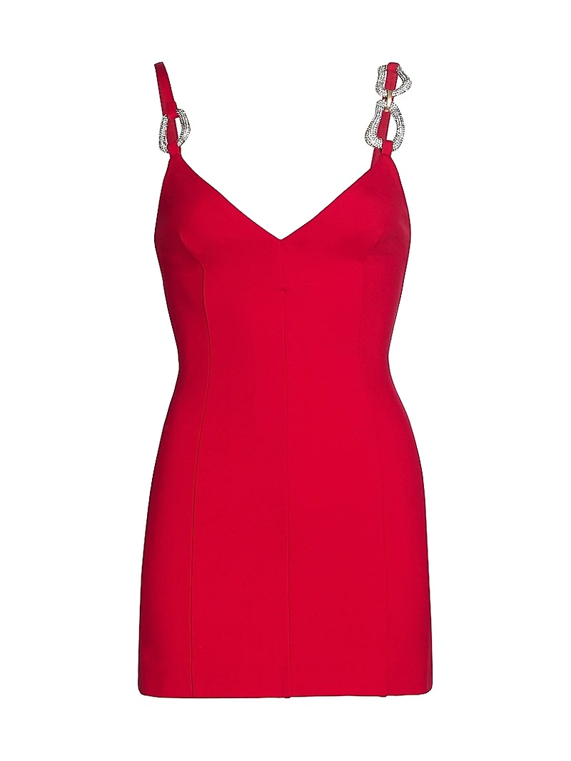 Crystal Link Sleeveless Minidress
