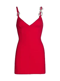 Crystal Link Sleeveless Minidress