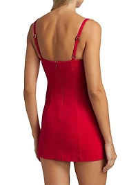 Crystal Link Sleeveless Minidress