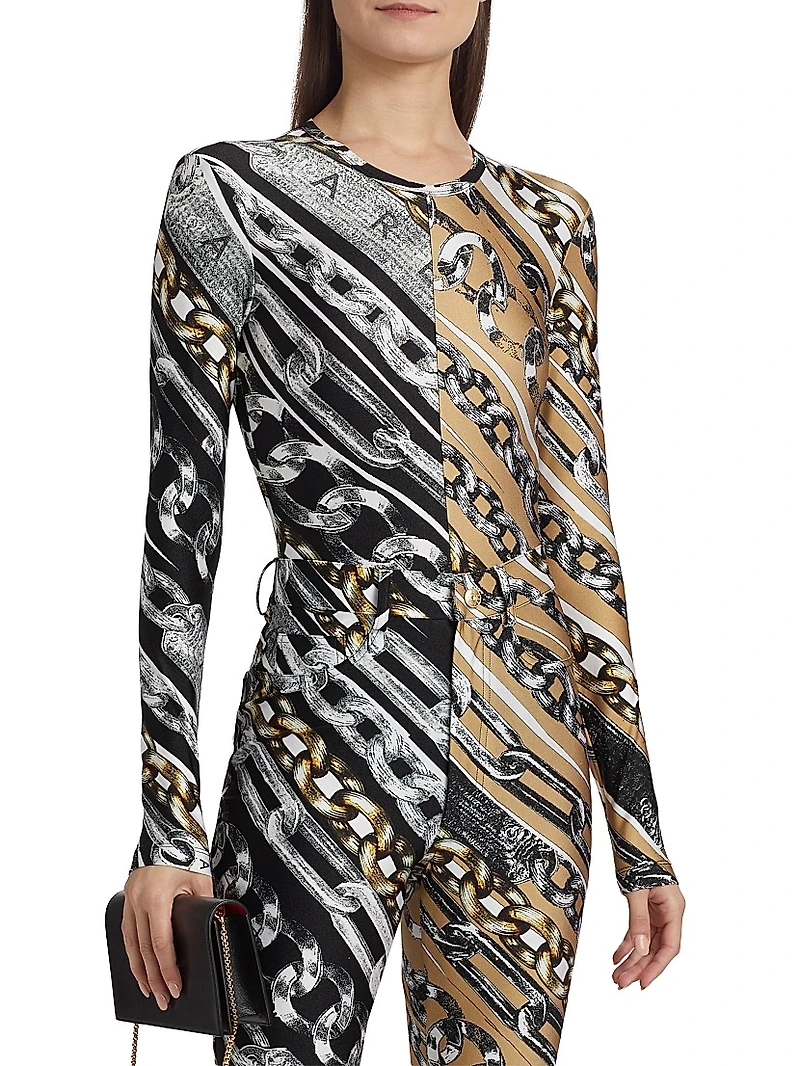 Chain Long-Sleeve Bodysuit
