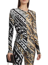 Chain Long-Sleeve Bodysuit