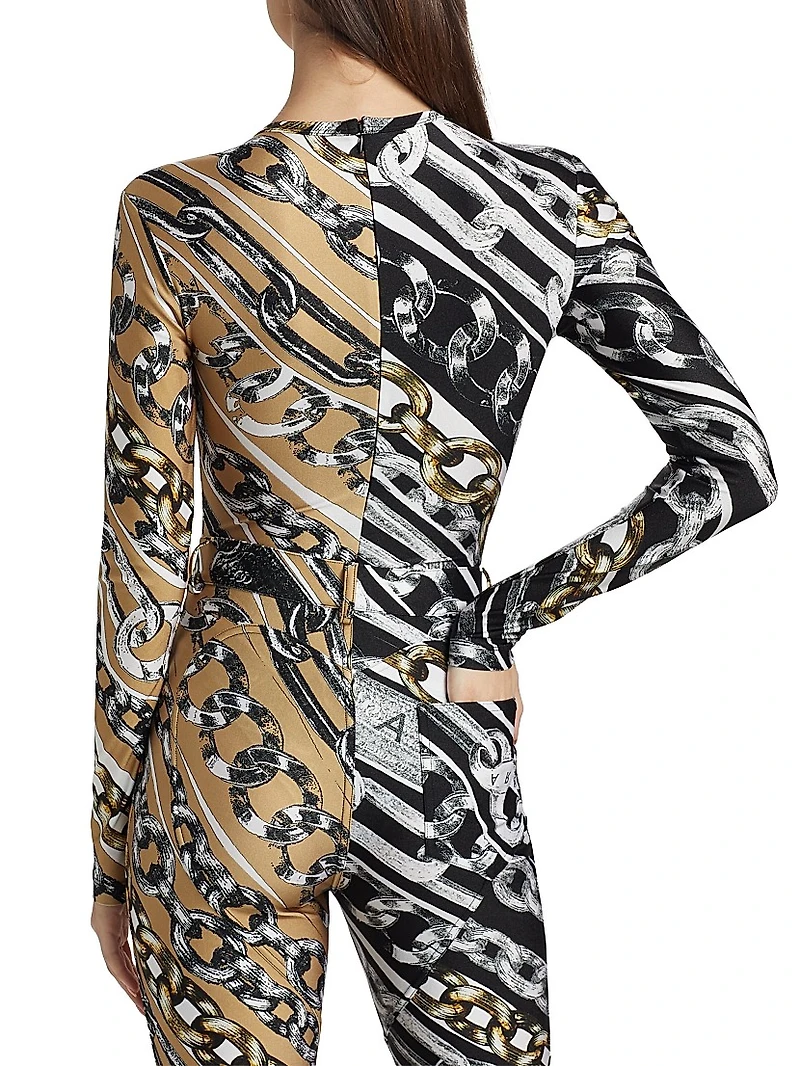 Chain Long-Sleeve Bodysuit