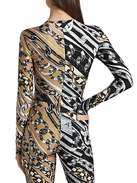 Chain Long-Sleeve Bodysuit