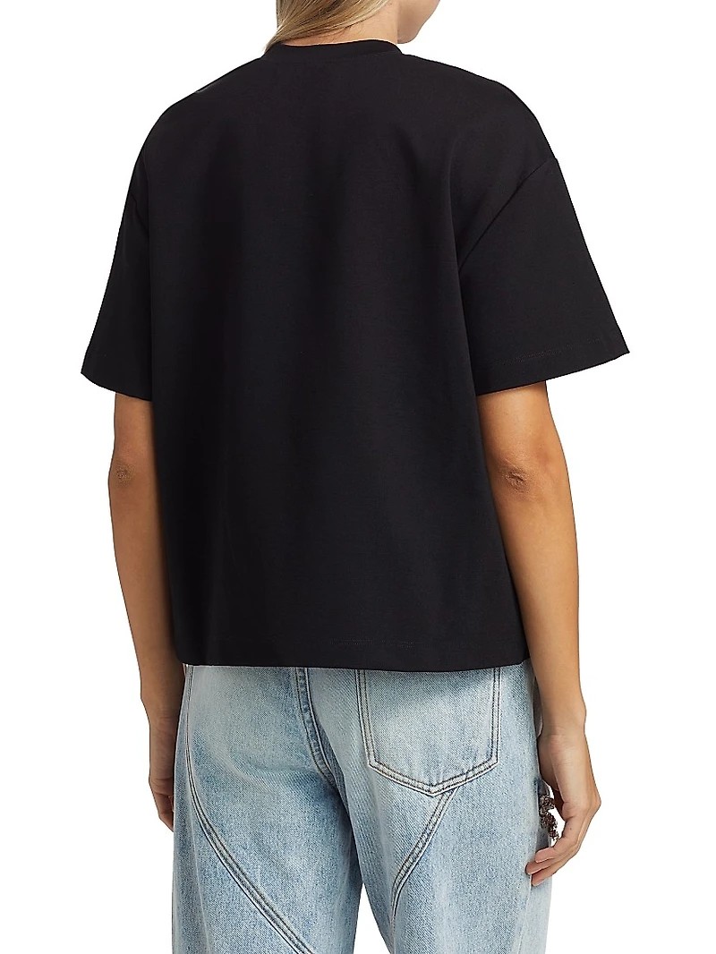 Crystal Heart Cut-Out T-Shirt